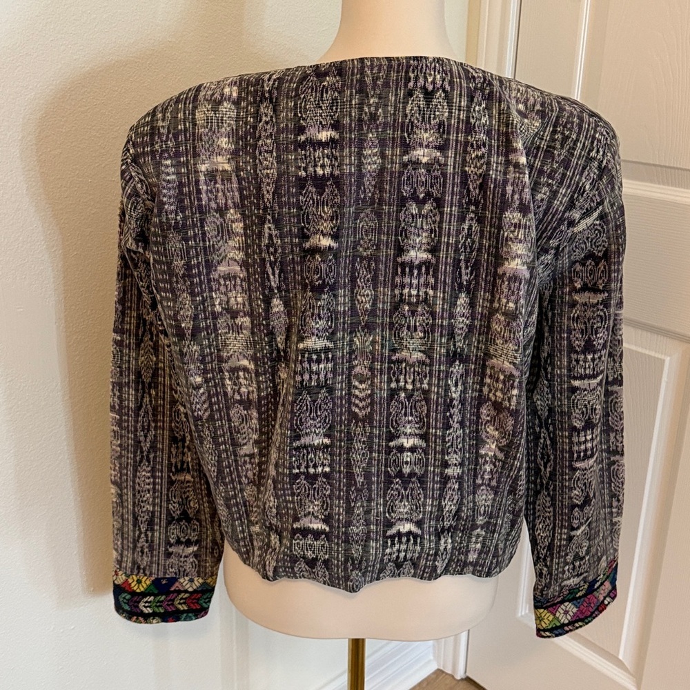 Vintage Bohemian Milagros Hand Loomed Clothing Blazer jacket XL - Picture 4 of 7